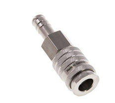 Stainless steel DN 7.8 Air Coupling Socket 10 mm Hose Pillar Double Shut-Off