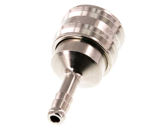 Nickel-plated Brass DN 7.2 (Euro) Air Coupling Socket 6 mm Hose Pillar
