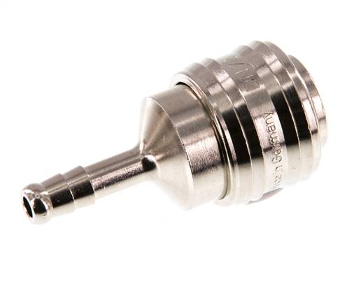 Nickel-plated Brass DN 7.2 (Euro) Air Coupling Socket 6 mm Hose Pillar
