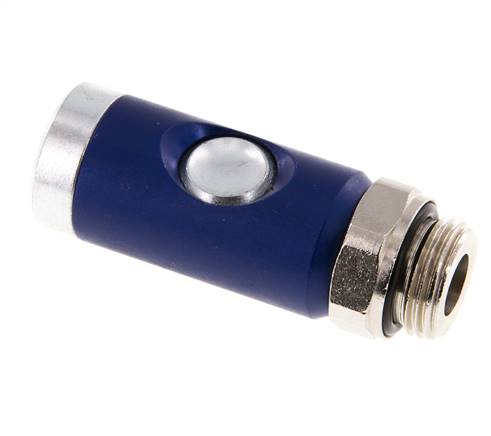 Hardened steel DN 7.4 Safety Air Coupling Socket with Push Button G 1/2 inch Male