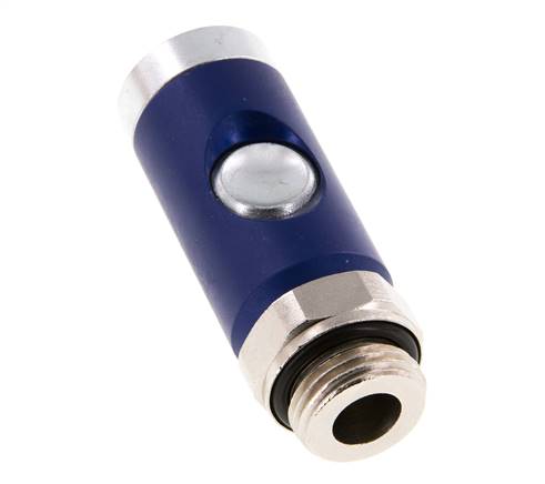 Hardened steel DN 7.4 Safety Air Coupling Socket with Push Button G 1/2 inch Male