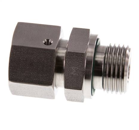 15L & G1/2'' Stainless Steel Straight Swivel with Male Threads 315 bar FKM O-ring Sealing Cone Adjustable ISO 8434-1