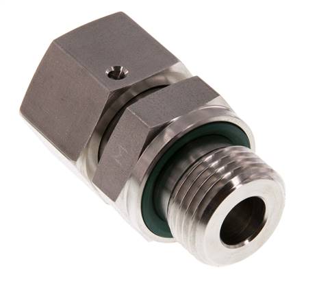 15L & G1/2'' Stainless Steel Straight Swivel with Male Threads 315 bar FKM O-ring Sealing Cone Adjustable ISO 8434-1