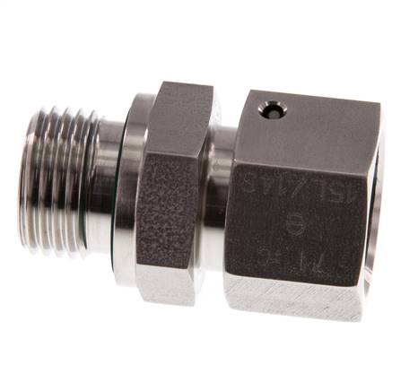 15L & G1/2'' Stainless Steel Straight Swivel with Male Threads 315 bar FKM O-ring Sealing Cone Adjustable ISO 8434-1