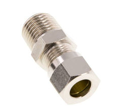6LL & R1/4'' Nickel plated Brass Straight Cutting Fitting with Male Threads 100 bar ISO 8434-1 [2 Pieces]