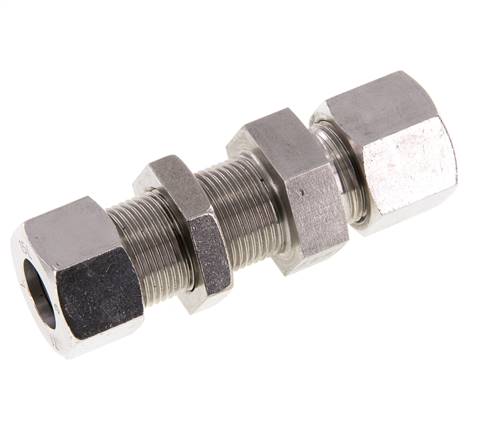 14S Stainless Steel Straight Cutting Fitting Bulkhead 630 bar ISO 8434-1