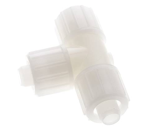 20x13mm PVDF T-Shape Tee Compression Fitting 10 bar PVC and PA