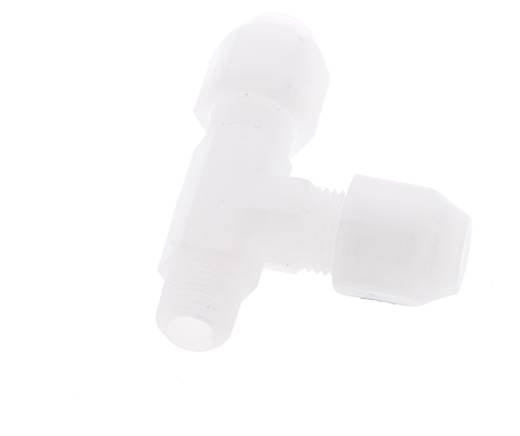 4x6mm & R1/8'' PP Right Angle Tee Hose Fitting with Male Threads 10bar/145psi [2 Pieces]