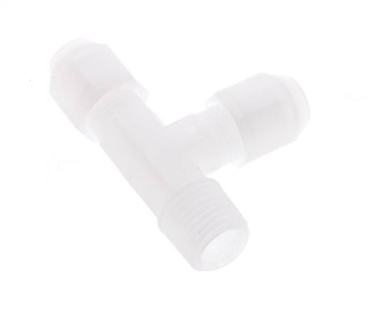 4x6mm & R1/4'' PP Right Angle Tee Hose Fitting with Male Threads 10bar/145psi [2 Pieces]