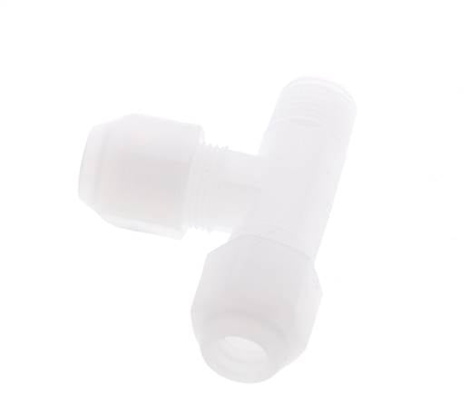6x8mm & R1/4'' PP Right Angle Tee Hose Fitting with Male Threads 10bar/145psi [2 Pieces]
