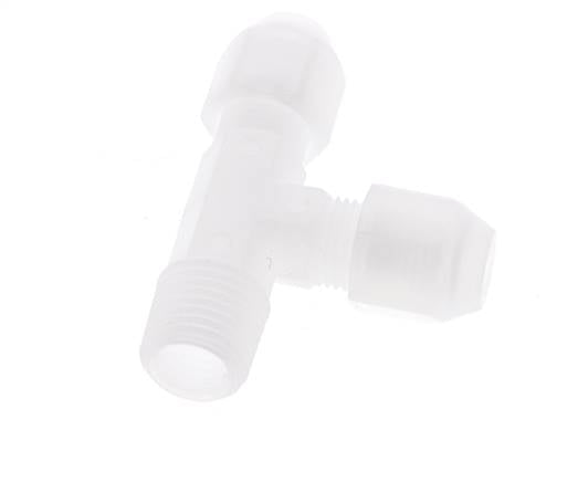 4x6mm & R1/4'' PP Right Angle Tee Hose Fitting with Male Threads 10bar/145psi [2 Pieces]