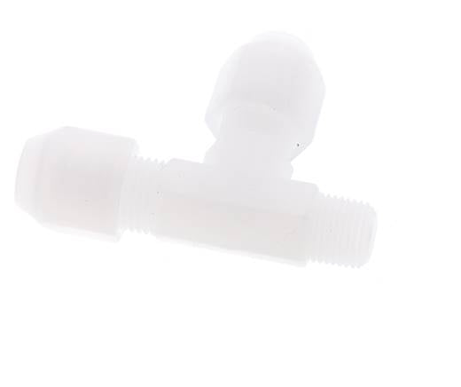 4x6mm & R1/8'' PP Right Angle Tee Hose Fitting with Male Threads 10bar/145psi [2 Pieces]