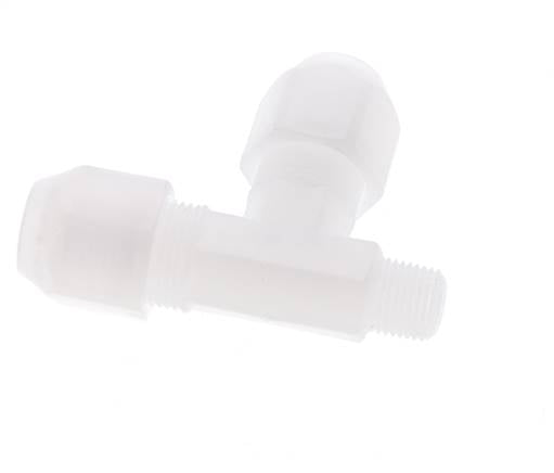 6x8mm & R1/8'' PP Right Angle Tee Hose Fitting with Male Threads 10bar/145psi [2 Pieces]
