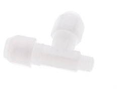 6x8mm & R1/8'' PP Right Angle Tee Hose Fitting with Male Threads 10bar/145psi [2 Pieces]