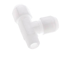 10x12mm & R3/8'' PP Right Angle Tee Hose Fitting with Male Threads 10bar/145psi