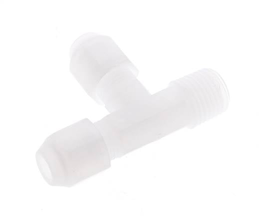 4x6mm & R1/4'' PP Right Angle Tee Hose Fitting with Male Threads 10bar/145psi [2 Pieces]