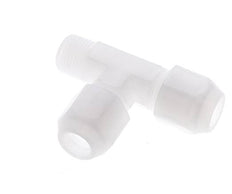 10x12mm & R3/8'' PP Right Angle Tee Hose Fitting with Male Threads 10bar/145psi