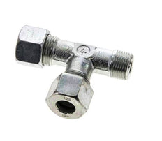 12S & M18x1.5 (con) Zink Plated Steel Right Angle Tee Cutting Fitting with Male Threads 630 bar ISO 8434-1