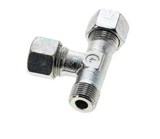 12S & M18x1.5 (con) Zink Plated Steel Right Angle Tee Cutting Fitting with Male Threads 630 bar ISO 8434-1