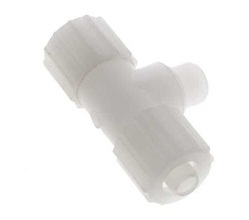 15x9mm & G3/8'' PVDF T-Shape Tee Compression Fitting with Male Threads 10 bar PVC and PA