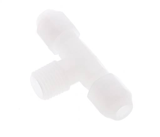 4x6mm & R1/4'' PVDF T-Shape Hose Fitting with Male Threads 10bar/145psi