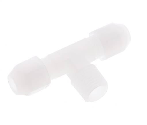4x6mm & R1/4'' PVDF T-Shape Hose Fitting with Male Threads 10bar/145psi