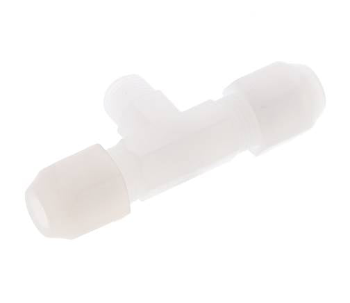 4x6mm & R1/8'' PVDF T-Shape Hose Fitting with Male Threads 10bar/145psi