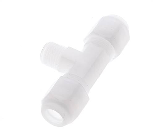 8x10mm & R1/4'' PP T-Shape Hose Fitting with Male Threads 10bar/145psi [2 Pieces]