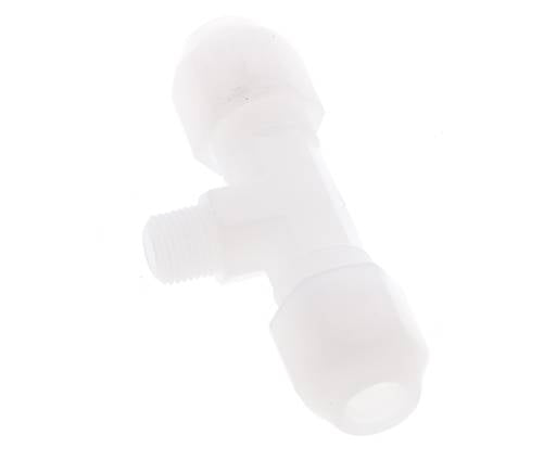 6x8mm & R1/8'' PVDF T-Shape Hose Fitting with Male Threads 10bar/145psi
