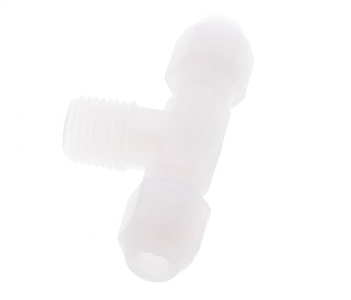 4x6mm & R1/4'' PVDF T-Shape Hose Fitting with Male Threads 10bar/145psi