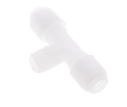 6x8mm & R1/4'' PP T-Shape Hose Fitting with Male Threads 10bar/145psi [2 Pieces]