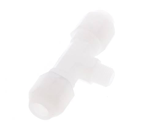 6x8mm & R1/8'' PVDF T-Shape Hose Fitting with Male Threads 10bar/145psi