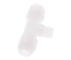 8x10mm & R1/4'' PVDF T-Shape Hose Fitting with Male Threads 10bar/145psi