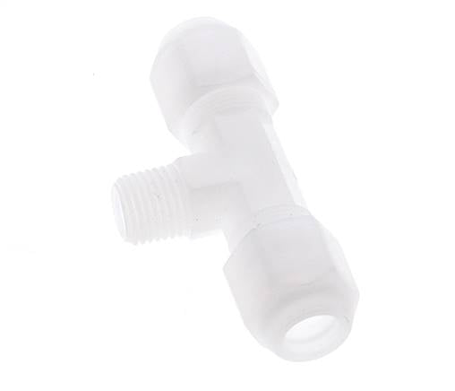 8x10mm & R1/4'' PP T-Shape Hose Fitting with Male Threads 10bar/145psi [2 Pieces]