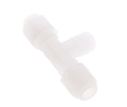 6x8mm & R1/4'' PVDF T-Shape Hose Fitting with Male Threads 10bar/145psi