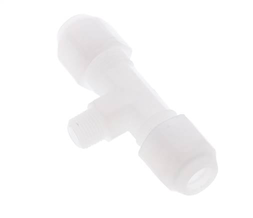 6x8mm & R1/8'' PP T-Shape Hose Fitting with Male Threads 10bar/145psi [2 Pieces]