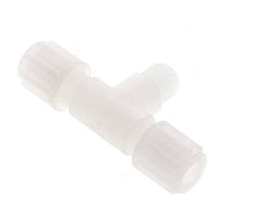 6x4mm & G1/8'' PVDF T-Shape Tee Compression Fitting with Male Threads 10 bar