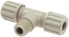 8x6mm & G1/4'' PVDF T-Shape Tee Compression Fitting with Male Threads 10 bar