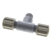 6x4mm & G1/8'' PA T-Shape Tee Compression Fitting with Male Threads 10 bar [2 Pieces]