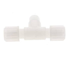 6x4mm & G1/8'' PVDF T-Shape Tee Compression Fitting with Male Threads 10 bar