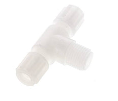 6x4mm & G1/4'' PVDF T-Shape Tee Compression Fitting with Male Threads 10 bar