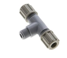 6x4mm & G1/8'' PA T-Shape Tee Compression Fitting with Male Threads 10 bar [2 Pieces]