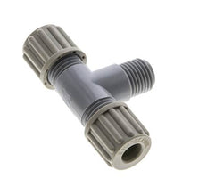 8x6mm & G1/4'' PA T-Shape Tee Compression Fitting with Male Threads 10 bar [2 Pieces]