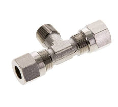 6LL & R1/8'' Nickel plated Brass T-Shape Tee Cutting Fitting with Male Threads 100 bar ISO 8434-1 [2 Pieces]