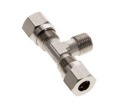 6LL & R1/8'' Nickel plated Brass T-Shape Tee Cutting Fitting with Male Threads 100 bar ISO 8434-1 [2 Pieces]