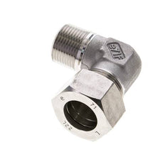 3/4'' NPT Male x 22L Stainless steel 90 deg Elbow Compression Fitting 160 Bar DIN 2353