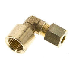 G 1/4'' x 6mm Brass 90 deg Elbow Compression Fitting 150 Bar DIN EN 1254-2
