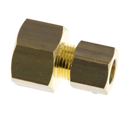 G 3/8'' x 8mm Brass Straight Compression Fitting 135 Bar DIN EN 1254-2