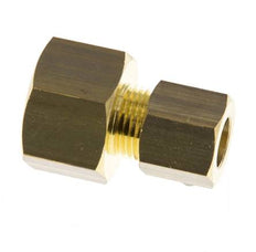 G 3/8'' x 8mm Brass Straight Compression Fitting 135 Bar DIN EN 1254-2