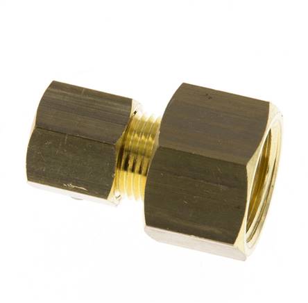 G 3/8'' x 8mm Brass Straight Compression Fitting 135 Bar DIN EN 1254-2